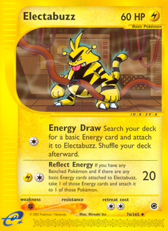 Electabuzz, Expedition Base Set #76, Pokémon TCG card