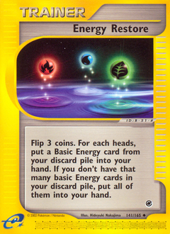 Energy Restore, Expedition Base Set #141, Pokémon TCG card