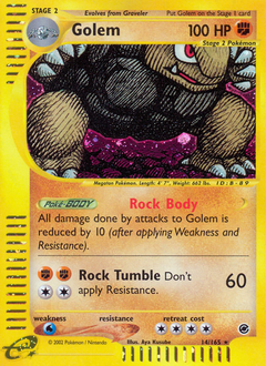 Golem, Expedition Base Set #14, Pokémon TCG card