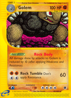 Golem, Expedition Base Set #49, Pokémon TCG card