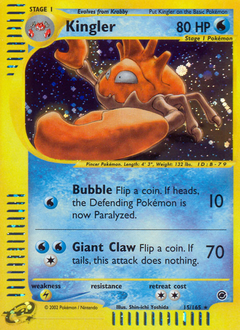Kingler, Expedition Base Set #15, Pokémon TCG card