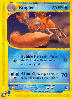 Kingler, Expedition Base Set #50, Pokémon TCG card