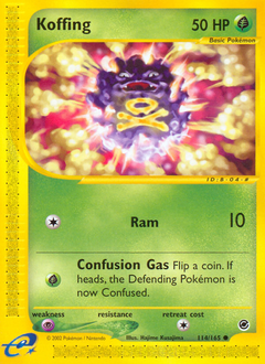 Koffing, Expedition Base Set #114, Pokémon TCG card