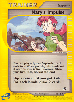 Mary's Impulse, Expedition Base Set #142, Pokémon TCG card