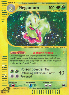 Meganium, Expedition Base Set #18, Pokémon TCG card