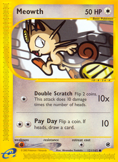 Meowth, Expedition Base Set #121, Pokémon TCG card
