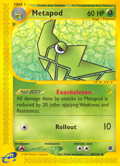 Metapod, Expedition Base Set #87, Pokémon TCG card