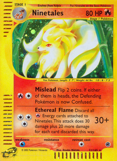 Ninetales, Expedition Base Set #21, Pokémon TCG card