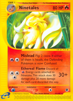 Ninetales, Expedition Base Set #57, Pokémon TCG card