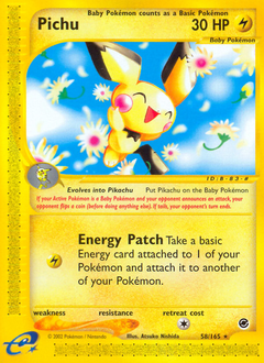 Pichu, Expedition Base Set #58, Pokémon TCG card