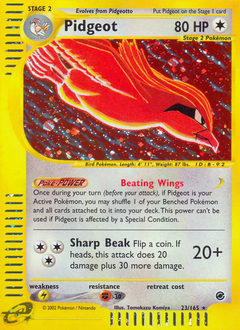 Pidgeot, Expedition Base Set #23, Pokémon TCG card