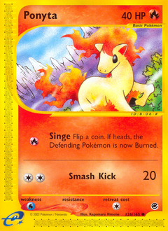 Ponyta, Expedition Base Set #126, Pokémon TCG card