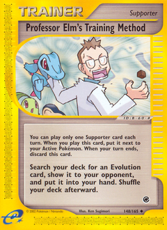 Professor Elm's Training Method, Expedition Base Set #148, Pokémon TCG card
