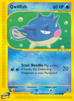 Qwilfish, Expedition Base Set #127, Pokémon TCG card