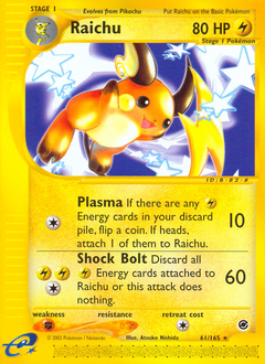 Raichu, Expedition Base Set #61, Pokémon TCG card