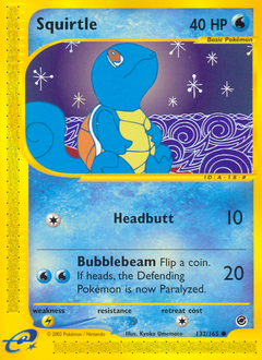 Squirtle, Expedition Base Set #132, Pokémon TCG card