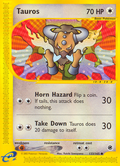 Tauros, Expedition Base Set #133, Pokémon TCG card