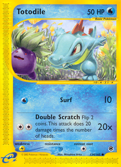 Totodile, Expedition Base Set #134, Pokémon TCG card
