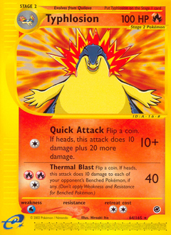 Typhlosion, Expedition Base Set #64, Pokémon TCG card