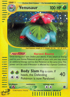 Venusaur, Expedition Base Set #30, Pokémon TCG card
