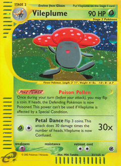 Vileplume, Expedition Base Set #31, Pokémon TCG card