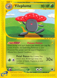 Vileplume, Expedition Base Set #69, Pokémon TCG card