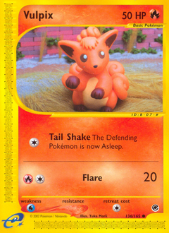 Vulpix, Expedition Base Set #136, Pokémon TCG card