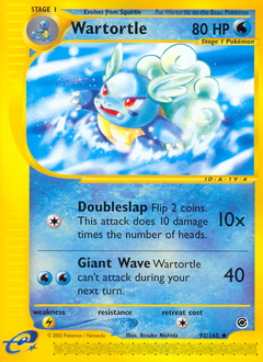 Wartortle, Expedition Base Set #92, Pokémon TCG card