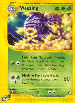 Weezing, Expedition Base Set #70, Pokémon TCG card