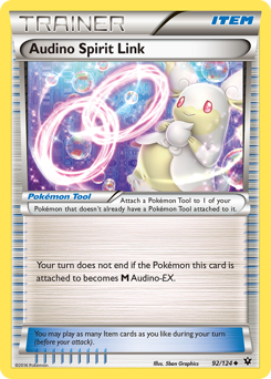 Audino Spirit Link, Fates Collide #92, Pokémon TCG card