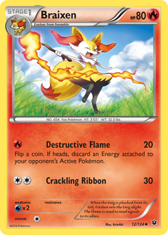Braixen, Fates Collide #12, Pokémon TCG card