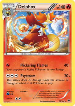 Delphox, Fates Collide #13, Pokémon TCG card