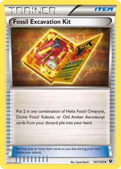 Fossil Excavation Kit, Fates Collide #101, Pokémon TCG card