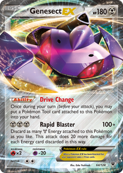 Genesect-EX, Fates Collide #64, Pokémon TCG card