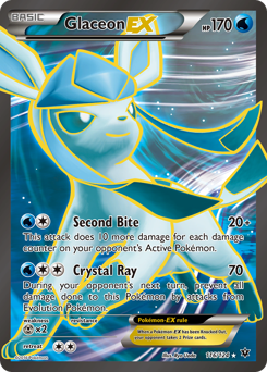 Glaceon-EX, Fates Collide #116, Pokémon TCG card