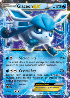 Glaceon-EX, Fates Collide #20, Pokémon TCG card