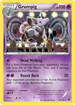 Grumpig, Fates Collide #31, Pokémon TCG card