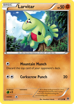 Larvitar, Fates Collide #41, Pokémon TCG card