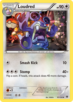 Loudred, Fates Collide #81, Pokémon TCG card