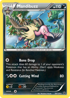 Mandibuzz, Fates Collide #58, Pokémon TCG card