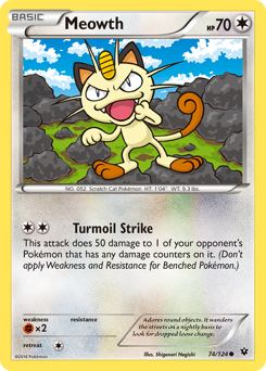 Meowth, Fates Collide #74, Pokémon TCG card