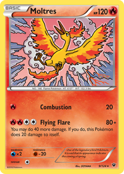 Moltres, Fates Collide #9, Pokémon TCG card