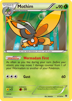 Mothim, Fates Collide #4, Pokémon TCG card