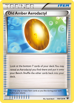 Old Amber Aerodactyl, Fates Collide #106, Pokémon TCG card