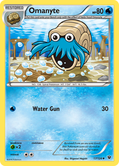 Omanyte, Fates Collide #17, Pokémon TCG card