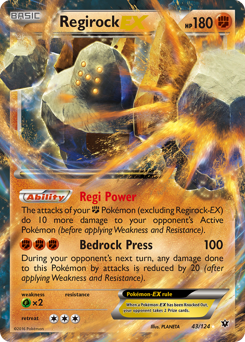 Regirock-EX, Fates Collide #43, Pokémon TCG card