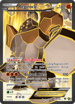 Regirock-EX, Fates Collide #43a, Pokémon TCG card
