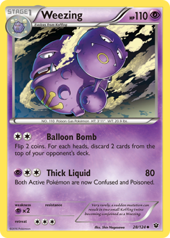 Weezing, Fates Collide #28, Pokémon TCG card