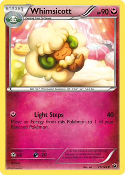 Whimsicott, Fates Collide #71, Pokémon TCG card