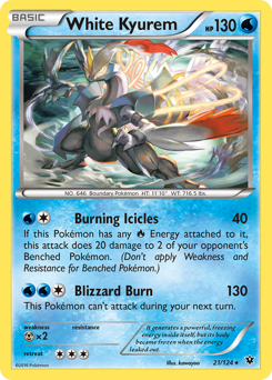 White Kyurem, Fates Collide #21, Pokémon TCG card